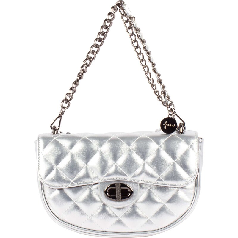 faina Kabelka na rameno strieborná 54631562
