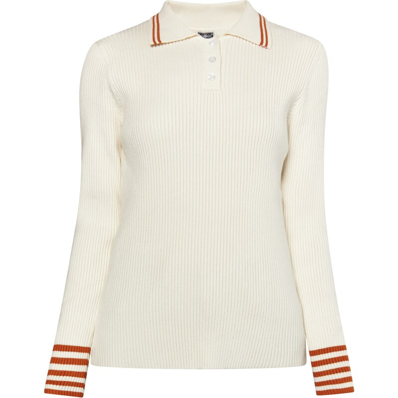 DreiMaster Maritim Sveter oranžová / biela ako vlna 54256003