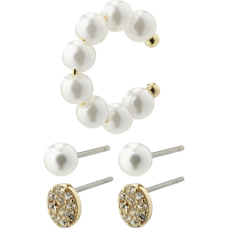 Pilgrim Sada šperkov Beat zlatá / perlovo biela 54257202