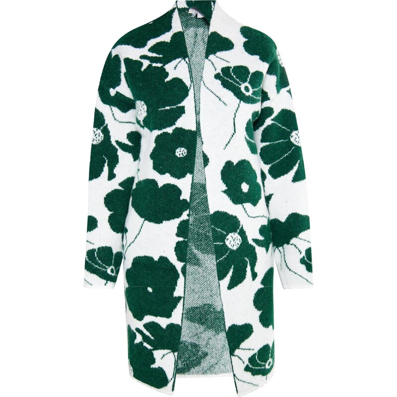 Usha Kardigán Lurea tmavozelená / biela 54263017