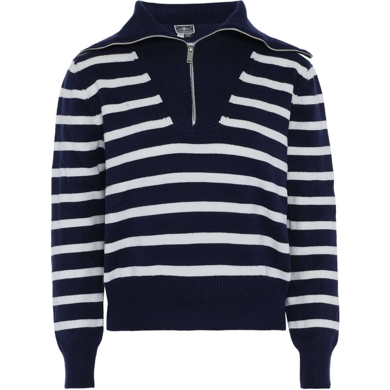 DreiMaster Maritim Sveter námornícka modrá / biela 54264984