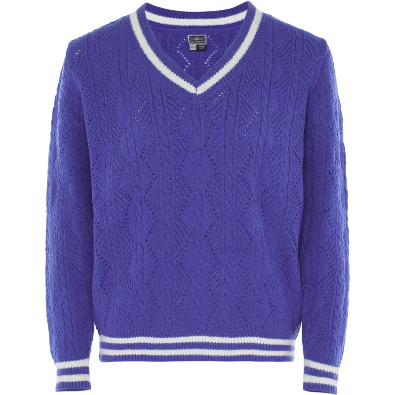 DreiMaster Maritim Sveter modrofialová / biela 54264980