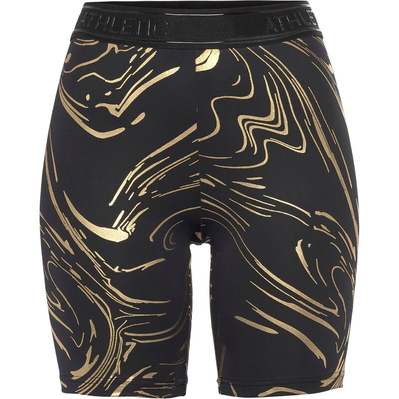 LASCANA ACTIVE Športové nohavice žltá melírovaná / čierna 56225419