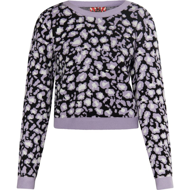 myMo ROCKS Sveter Ucy svetlofialová / čierna / biela 54266960