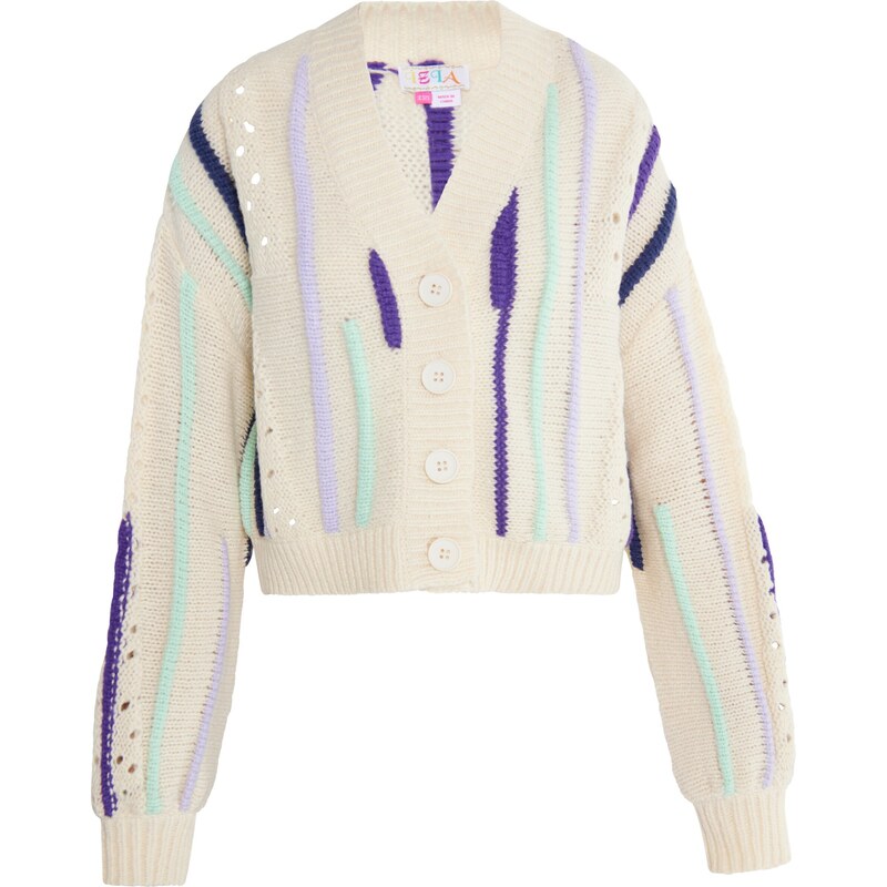 IZIA Kardigán Eyota mätová / fialová / tmavofialová / šedobiela 54267533