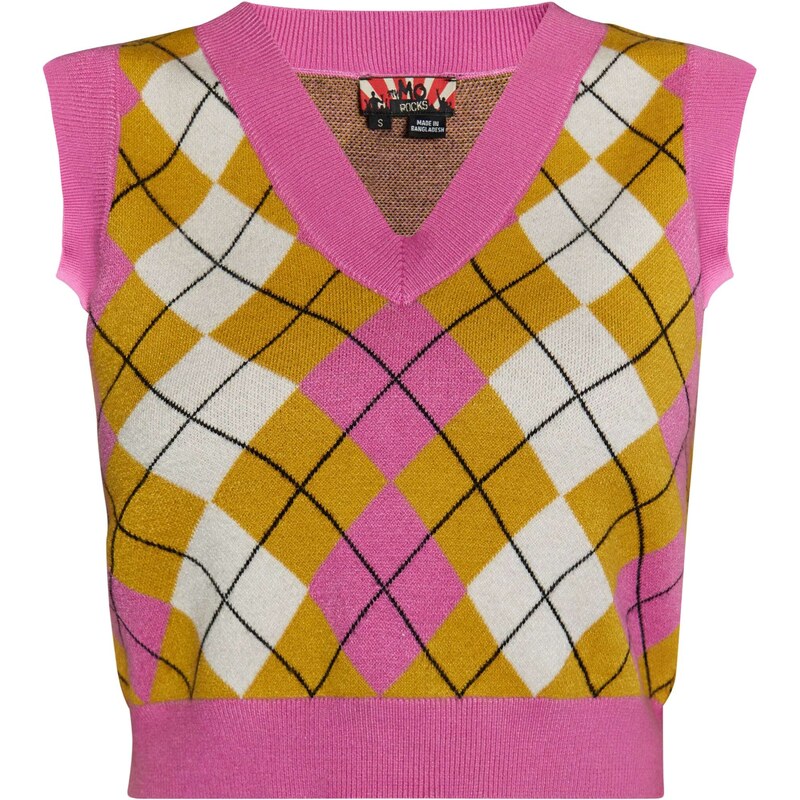 myMo ROCKS Sveter horčicová / ružová / čierna / biela 54269625