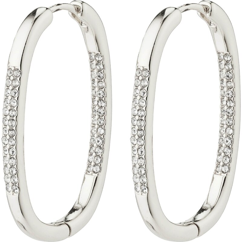 Pilgrim Náušnice Star strieborná / priehľadná 54273819