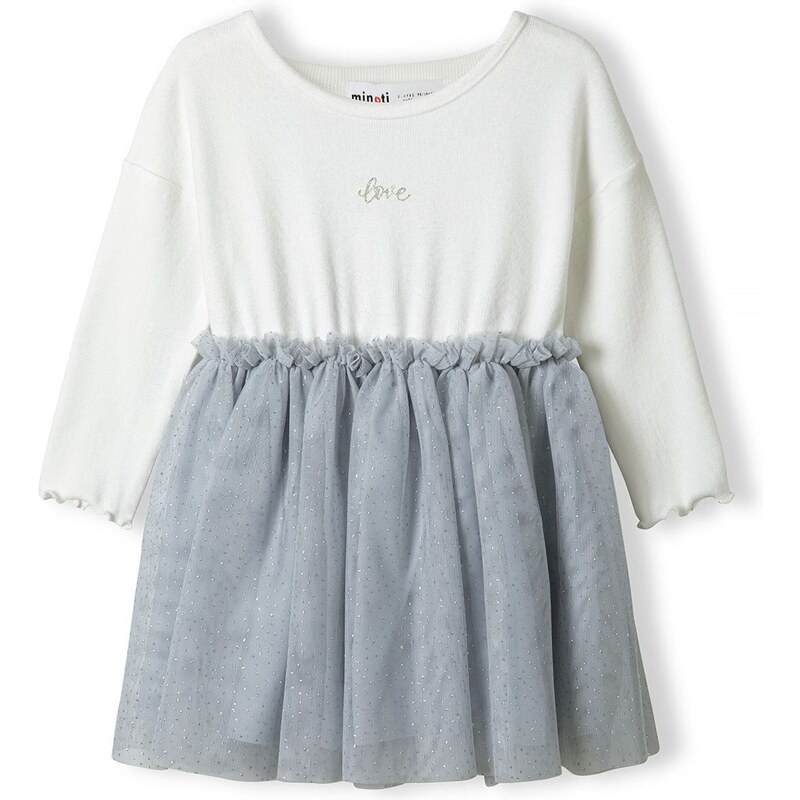 MINOTI Šaty svetlosivá / strieborná / biela 54280665