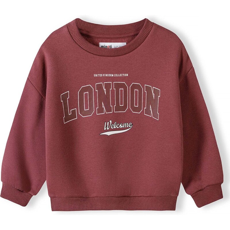 MINOTI Mikina tmavočervená / biela 54280700