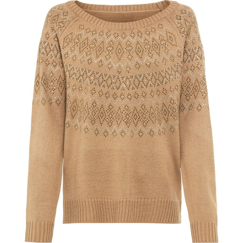 heine Sveter béžová / farba ťavej srsti / čokoládová 54283193