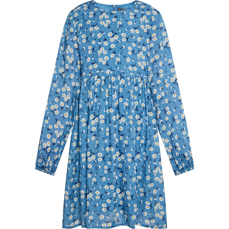 DreiMaster Vintage Šaty azúrová / tmavomodrá / žltá / biela 54294160