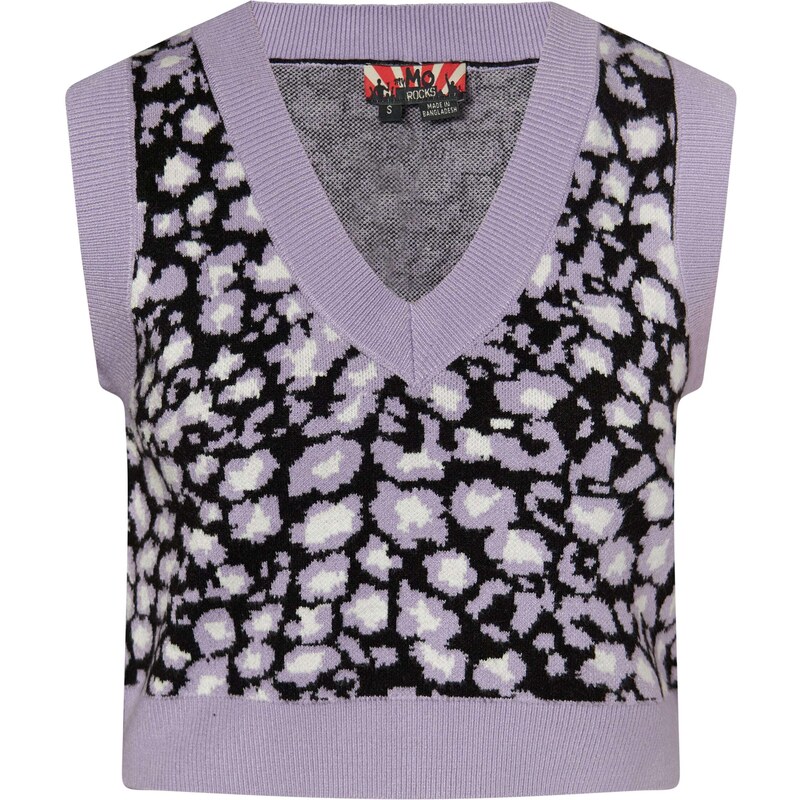 myMo ROCKS Sveter levanduľová / čierna / biela 54294665