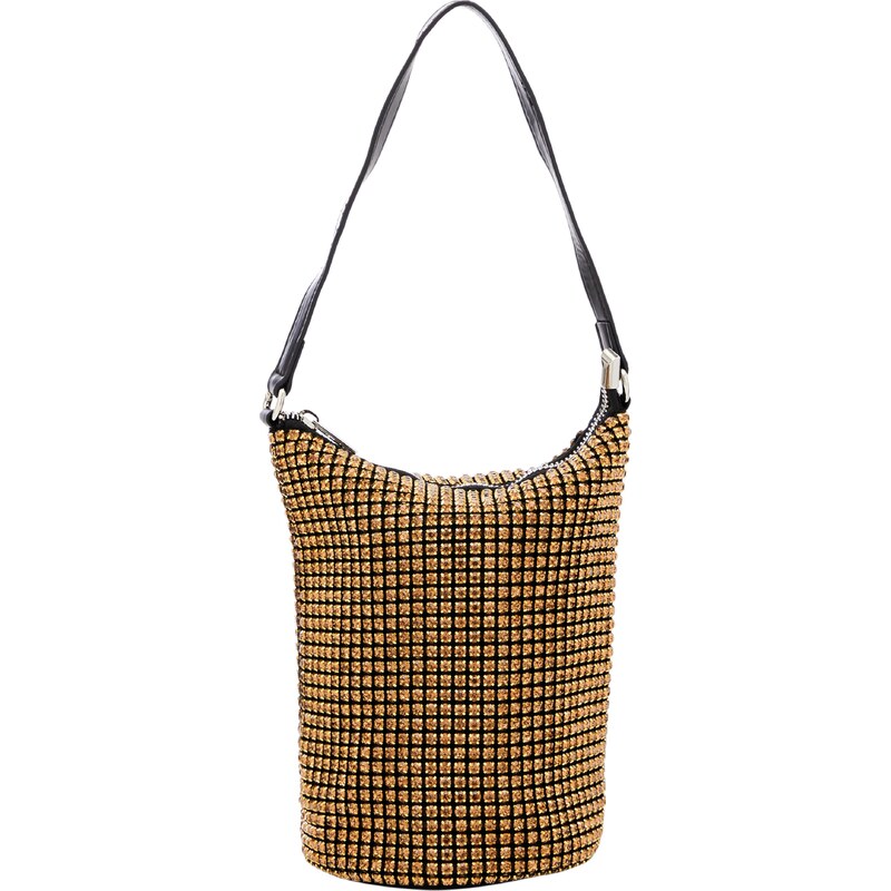 faina Kabelka na rameno zlatá / čierna 54297291