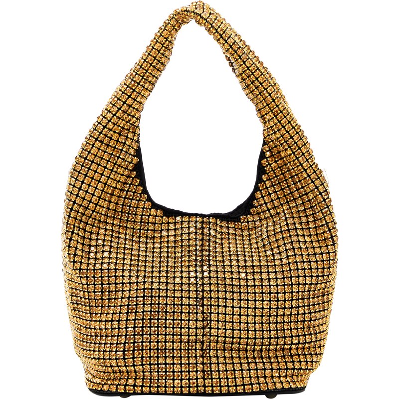 faina Kabelka na rameno zlatá / čierna 54297442