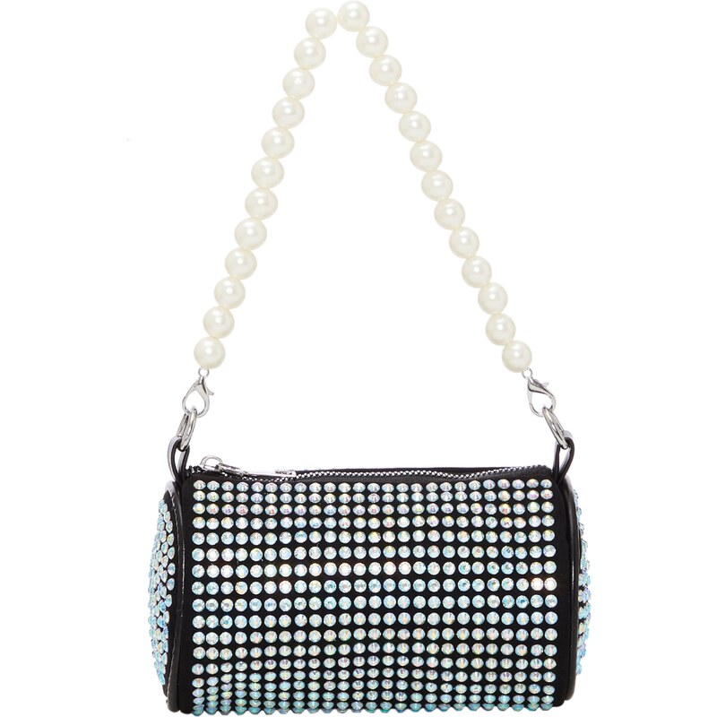 NAEMI Kabelka na rameno čierna / strieborná / priehľadná / perlovo 65791716