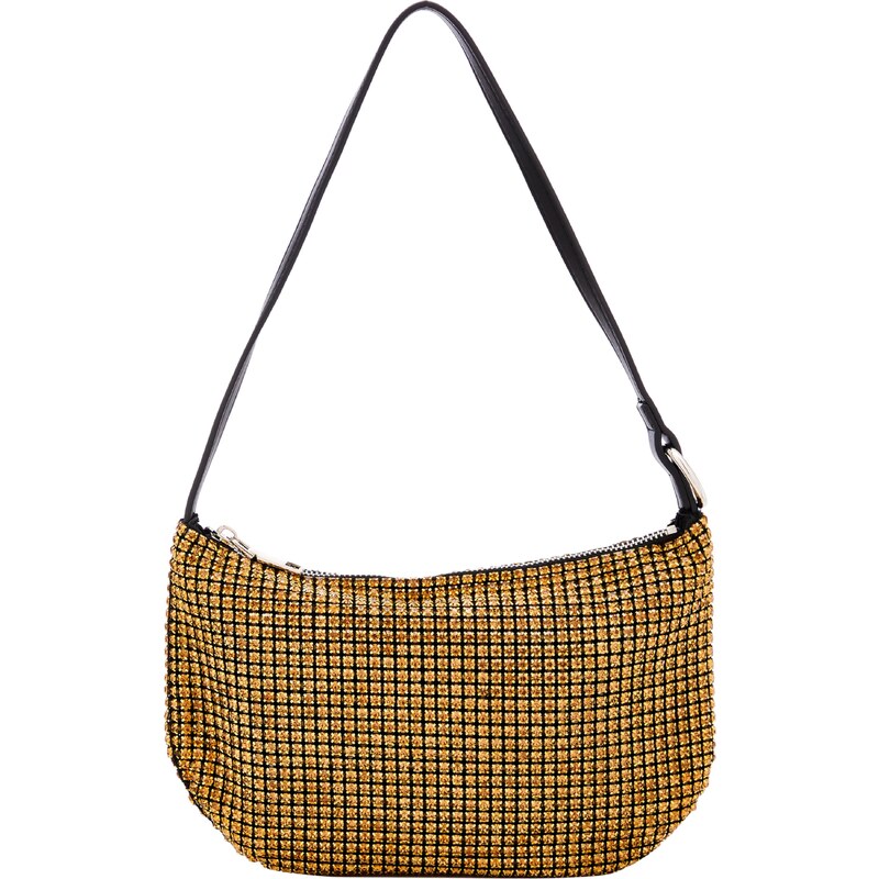 faina Kabelka na rameno zlatá / čierna 54300053