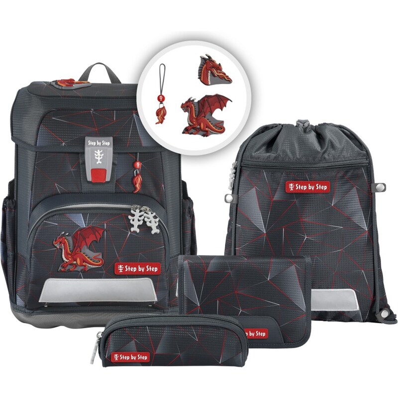 Step by Step Školní aktovka CLOUD pro prvňáčky - 5-dílný set - Dragon 50102941