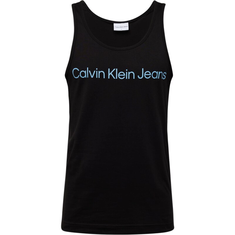 Calvin Klein Jeans Tričko 'INSTITUTIONAL' svetlomodrá / čierna