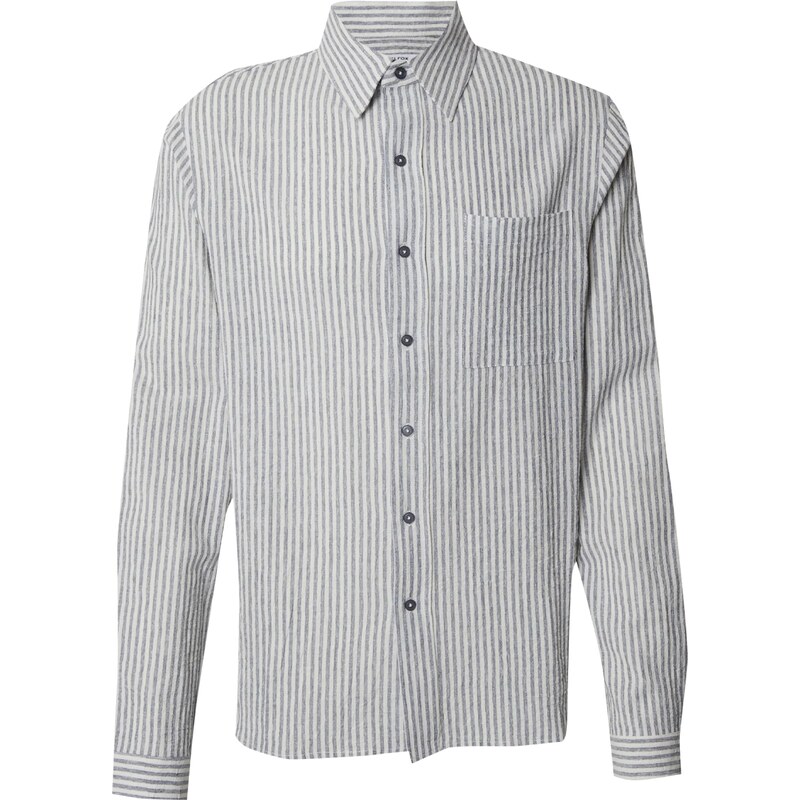 DAN FOX APPAREL Košeľa Mio sivá / biela 50108386