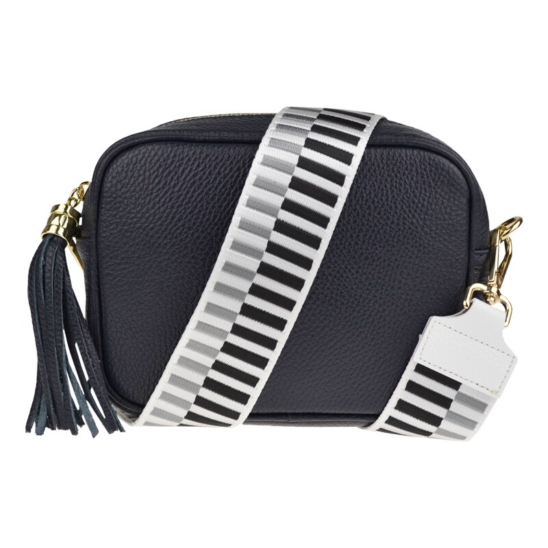 Modrá kožená talianska crossbody kabelka Bala Blu Scura s prídavným 50115818