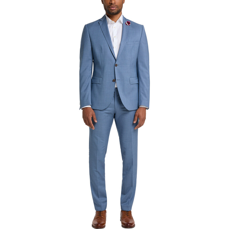 Pánske modré vlnené oblekové sako CLUB OF GENTS slim fit 50124176