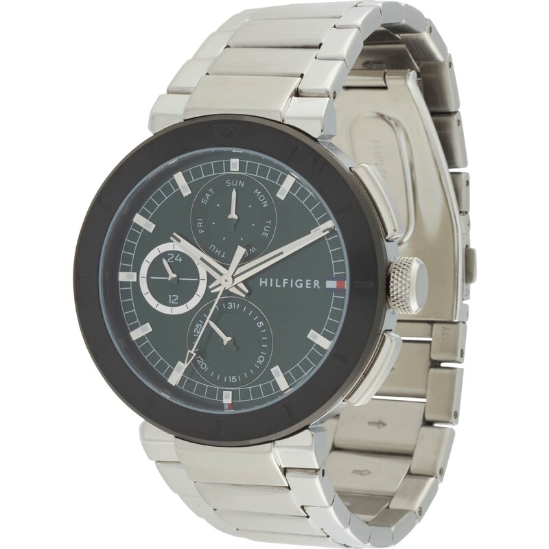 TOMMY HILFIGER Analógové hodinky LORENZO čierna / strieborná 54327440