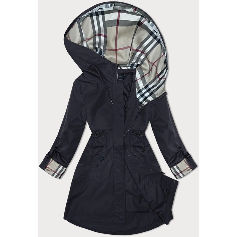 Tmavomodrá bunda parka s ozdobnou podšívkou BH Forever (BH-2401BIG) 50139460