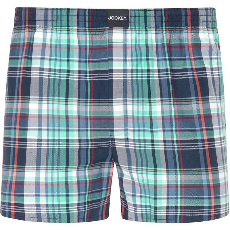 Pánske šortky 315300H B90 tyrkysová kockovaná - Jockey 50139713