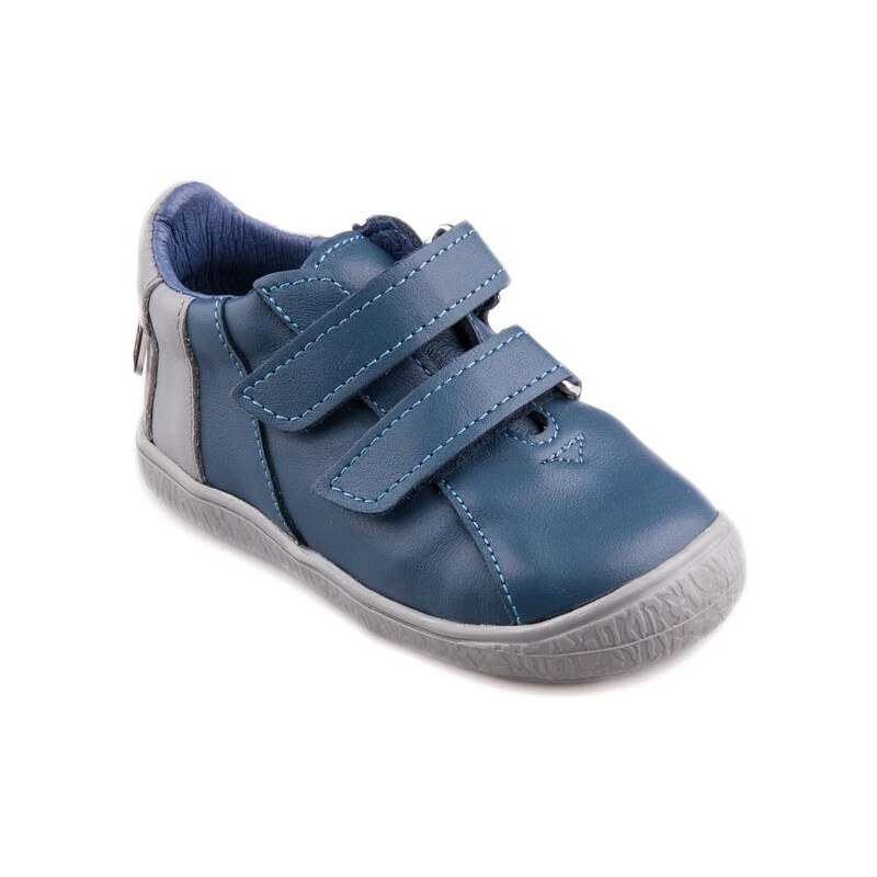 RAK Detská kožená obuv MAVI modrá šedá 51158557