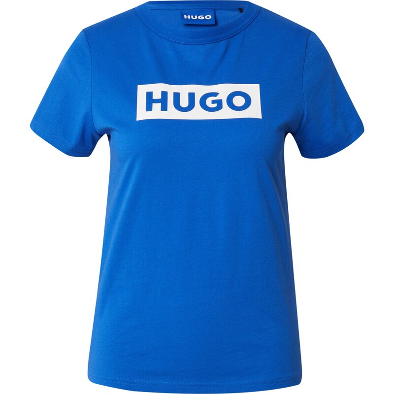 HUGO Blue Tričko 'Classic' kráľovská modrá / biela