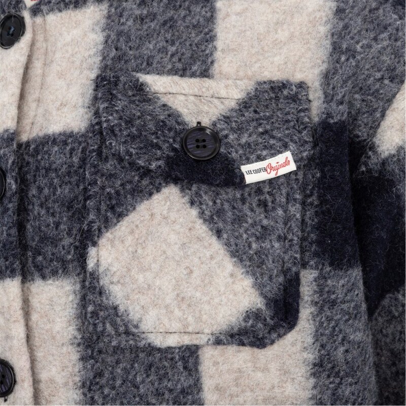 Lee Cooper Cooper Sherpa-Lined Hoodie Blue/White