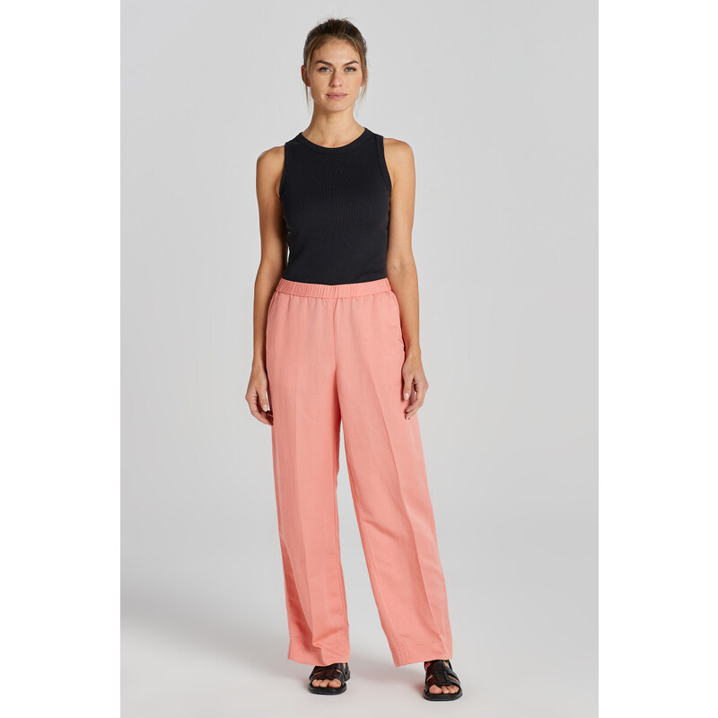 NOHAVICE GANT REL LINEN BLEND PULL ON PANTS PEACHY PINK 50156138