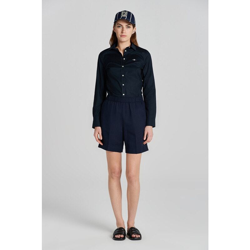 ŠORTKY GANT REL LINEN BLEND PULL ON SHORTS EVENING BLUE 50156140