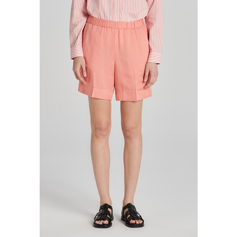 ŠORTKY GANT REL LINEN BLEND PULL ON SHORTS PEACHY PINK 50156141
