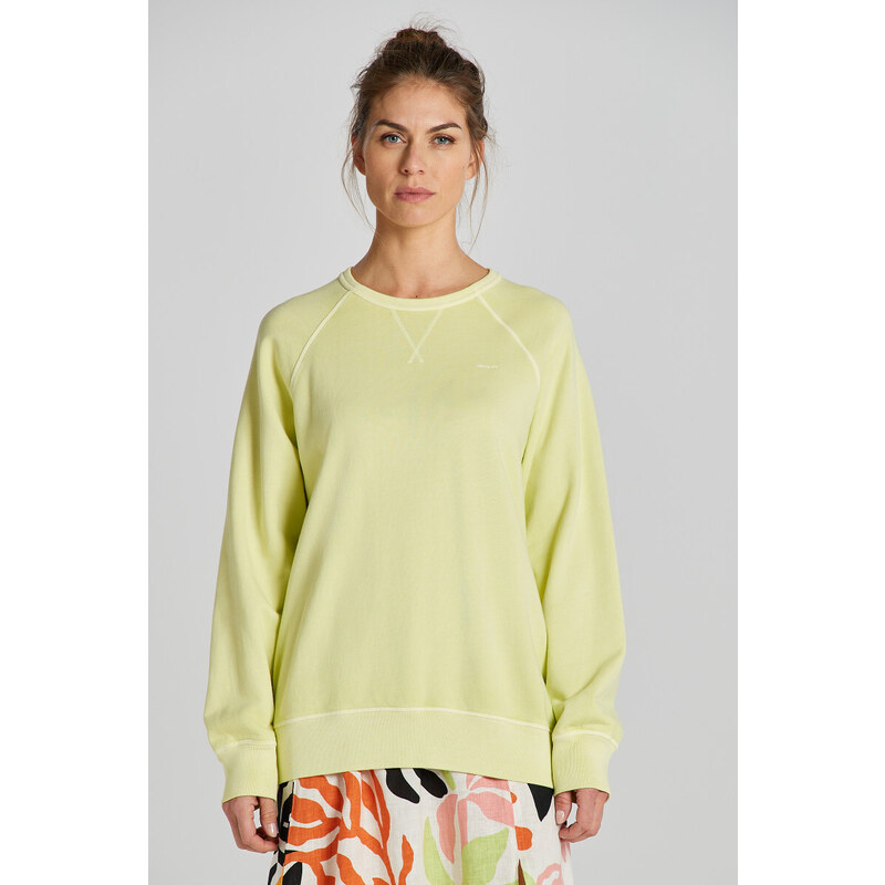 MIKINA GANT REL SUNFADED C-NECK SWEAT PASTEL LIME 50156160