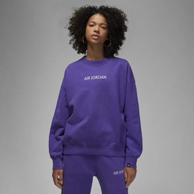 Jordan wmns wordmark fleece crew PURPLE 50154879