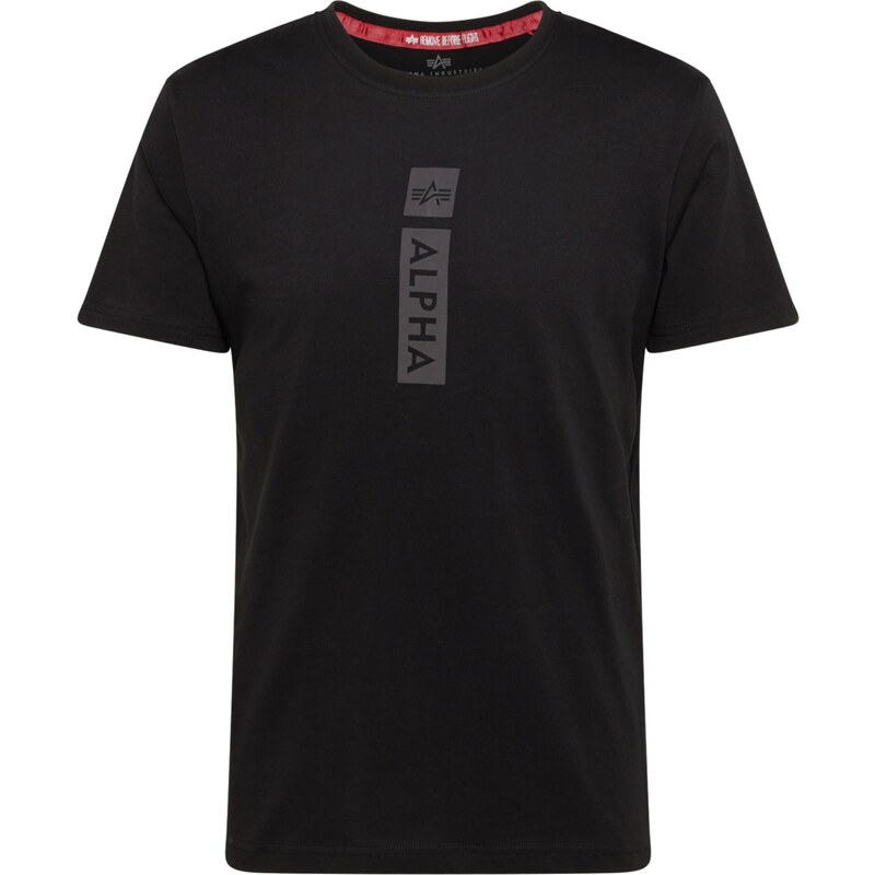ALPHA INDUSTRIES Tričko sivá / čierna 53137446