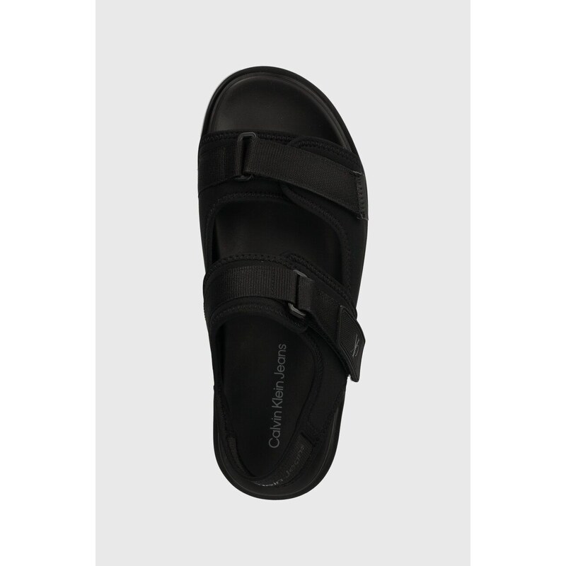 Sandále Calvin Klein Jeans SANDAL VELCRO NP IN MR pánske, čierna farba, YM0YM00940