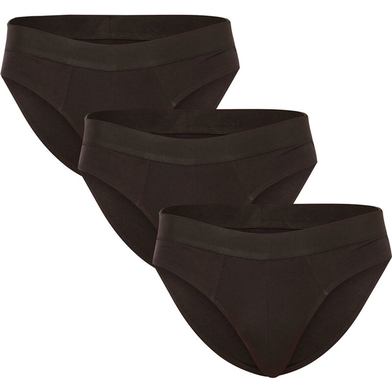 3PACK pánske slipy Nedeto čierne (3NDTS001) 37686516