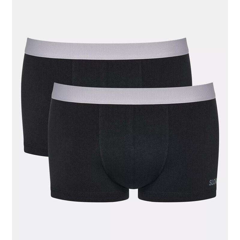 Pánske boxerky GO ABC 2.0 Hipster 2P - BLACK - čierna 0004 - SLOGGI 61293386