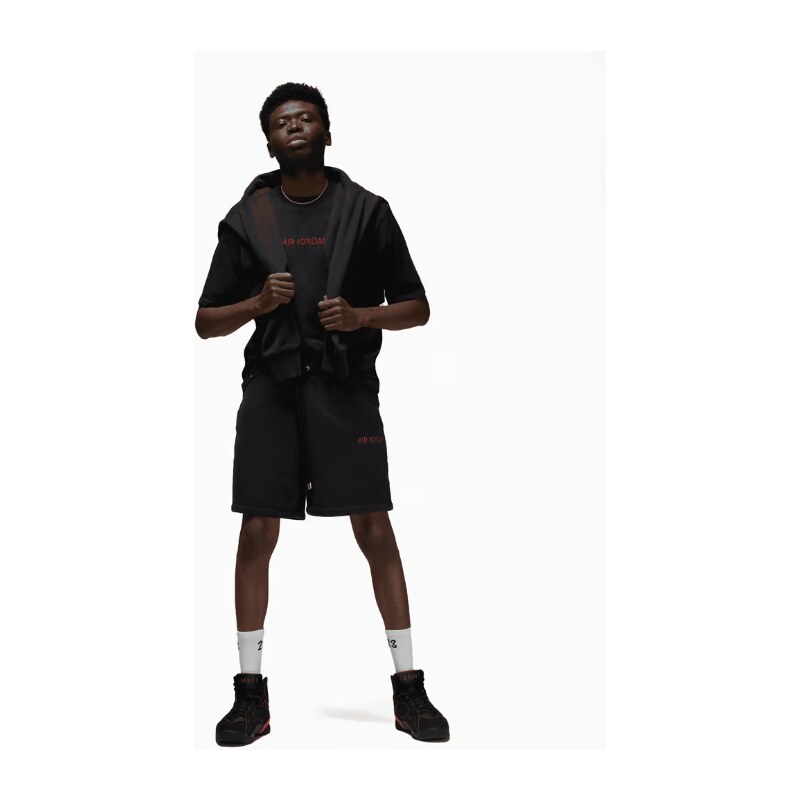 Jordan wordmark fleece short BLACK 50198078