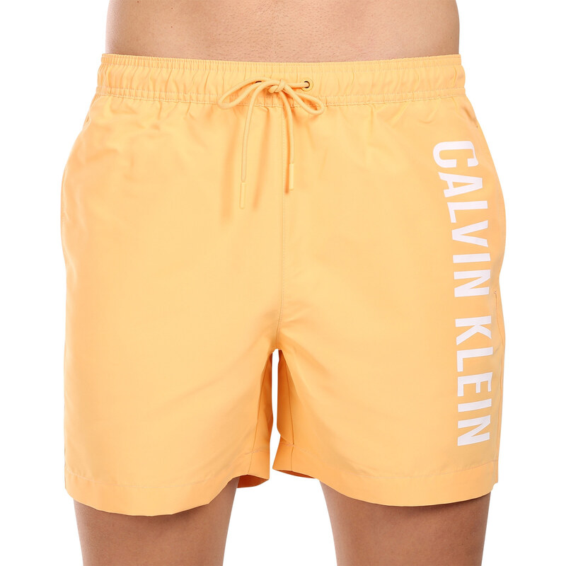 E-shop Pánske plavky Calvin Klein oranžové (KM0KM01004-SAN)