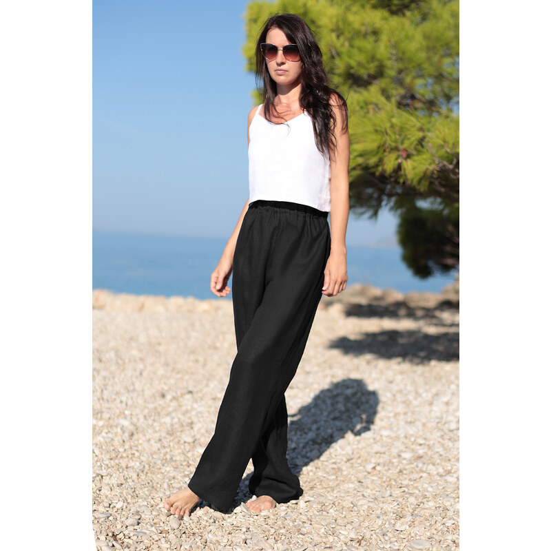 Pohodlné 100% lanové nohavice Lotika 52418805