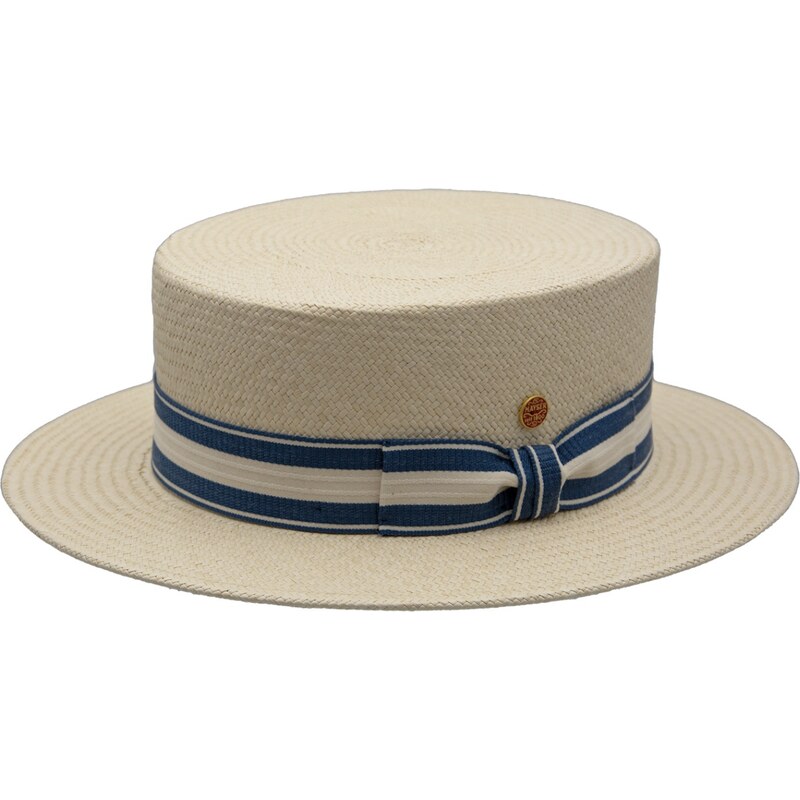 Letný slamený boater klobúk - panamský klobúk - Gondolo Panama Mayser