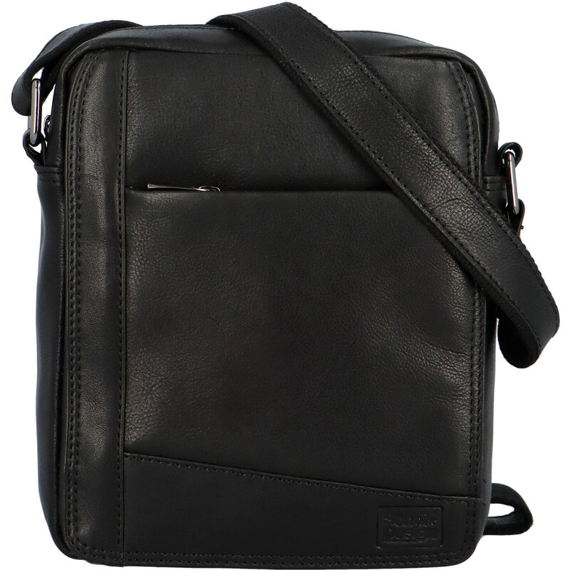 Pánska kožená taška cez rameno čierna - SendiDesign Kartol čierna 56864837