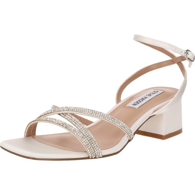 STEVE MADDEN Remienkové sandále GABBY strieborná / biela 62681407