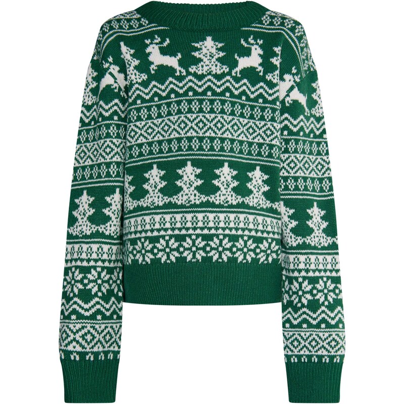 myMo KIDS Sveter Mimo zelená / biela 54274633