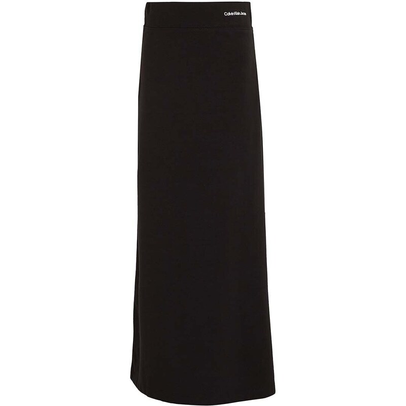 Dievčenská sukňa Calvin Klein Jeans čierna farba, maxi, rovný strih