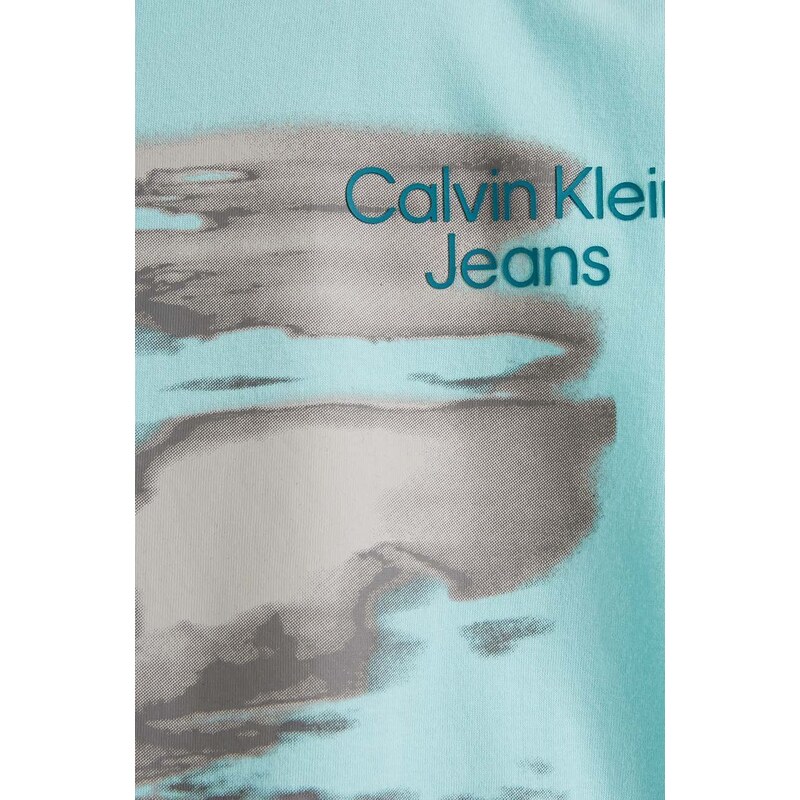 Detské bavlnené tričko Calvin Klein Jeans s potlačou