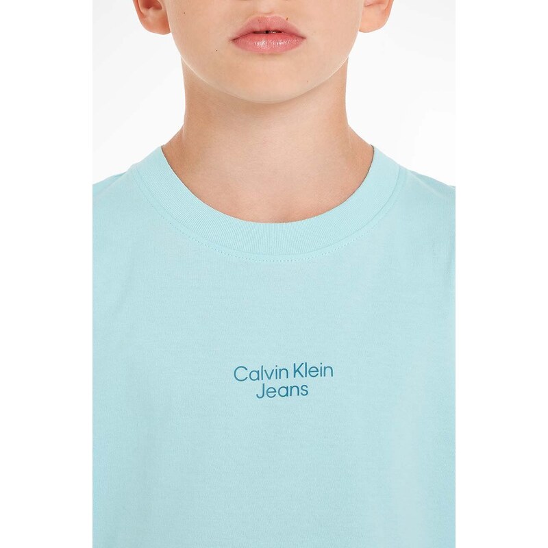 Detské bavlnené tričko Calvin Klein Jeans s potlačou